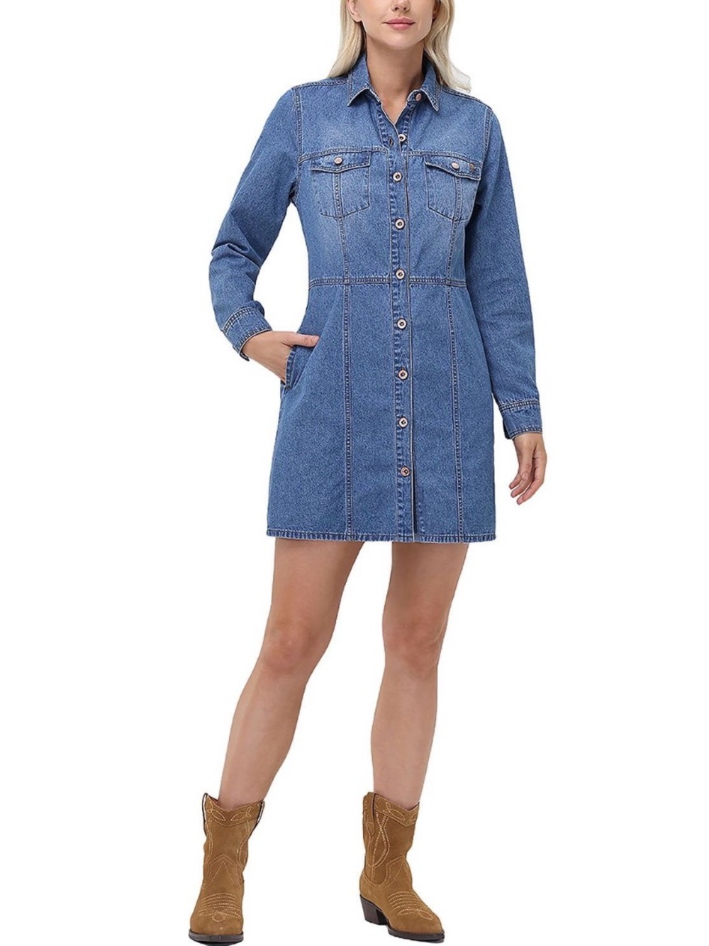 Frye Denim Long Sleeve Dress - NWOT
